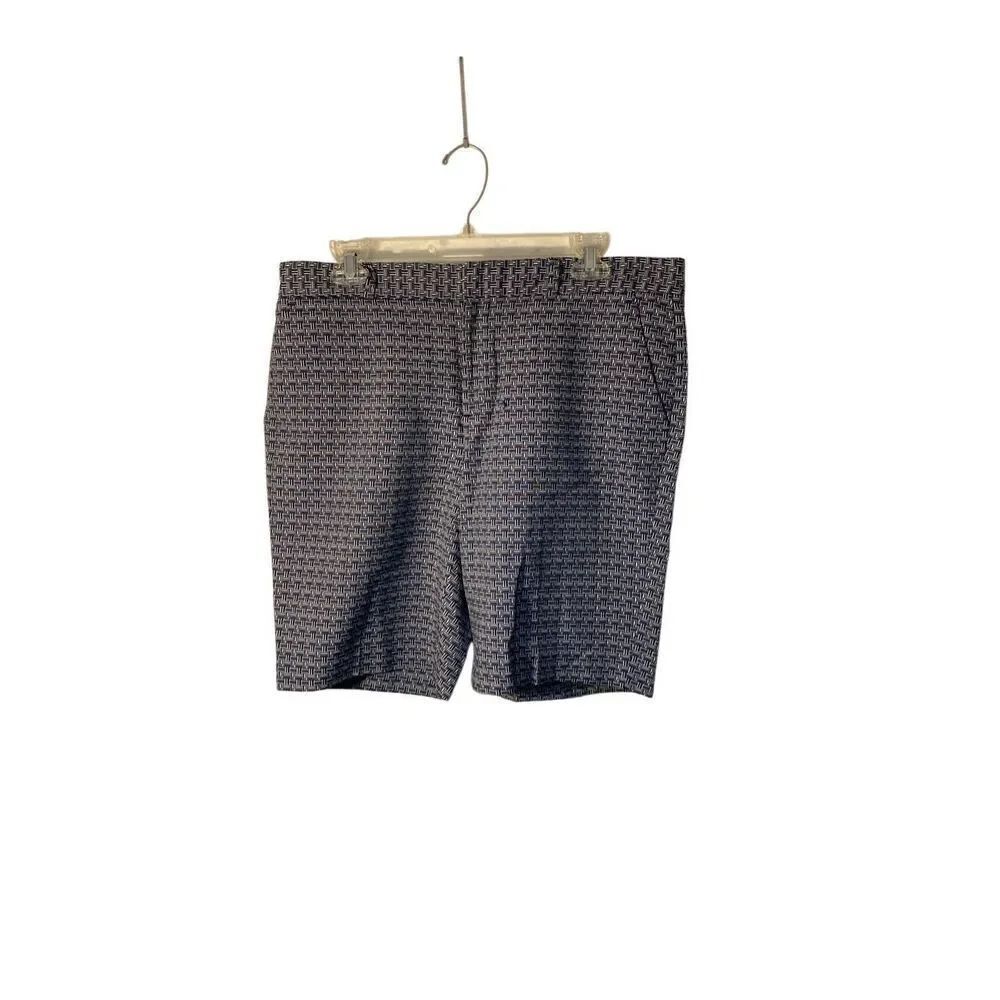 Banana Republic women’s blue and white geometric print shorts 10